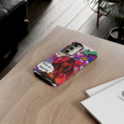 🔥 „To jest Sparta!” – Etui na telefon Pop Art Devil