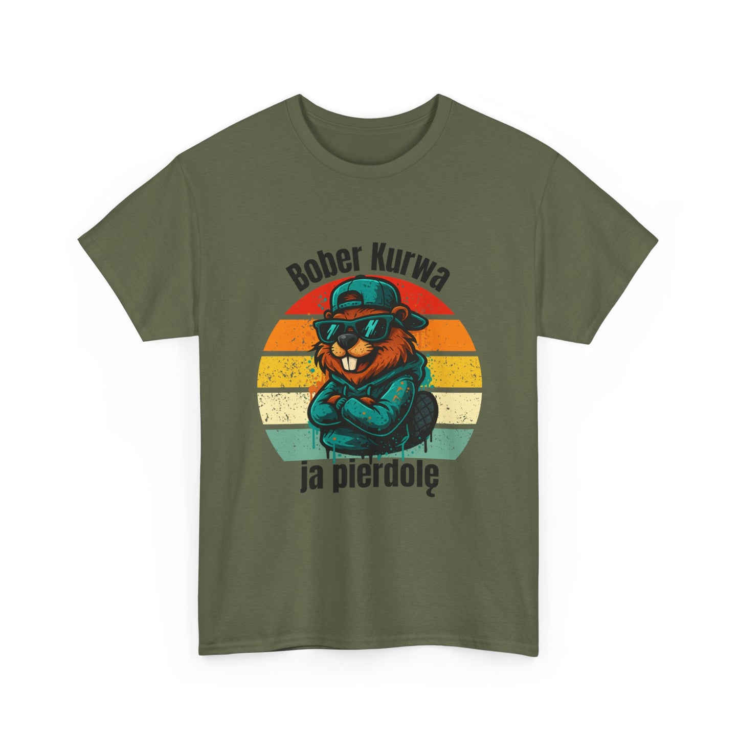 Street-Art Biber T-Shirt – Urban Cartoon mit Sonnenbrille & Hoodie