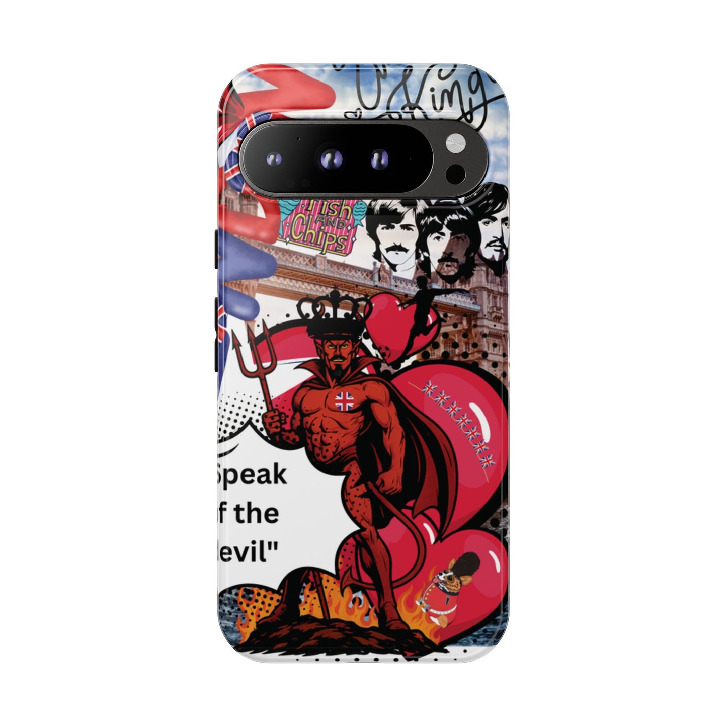 “Speak of the Devil” – Britpop meets Prince of Hell Phone Case