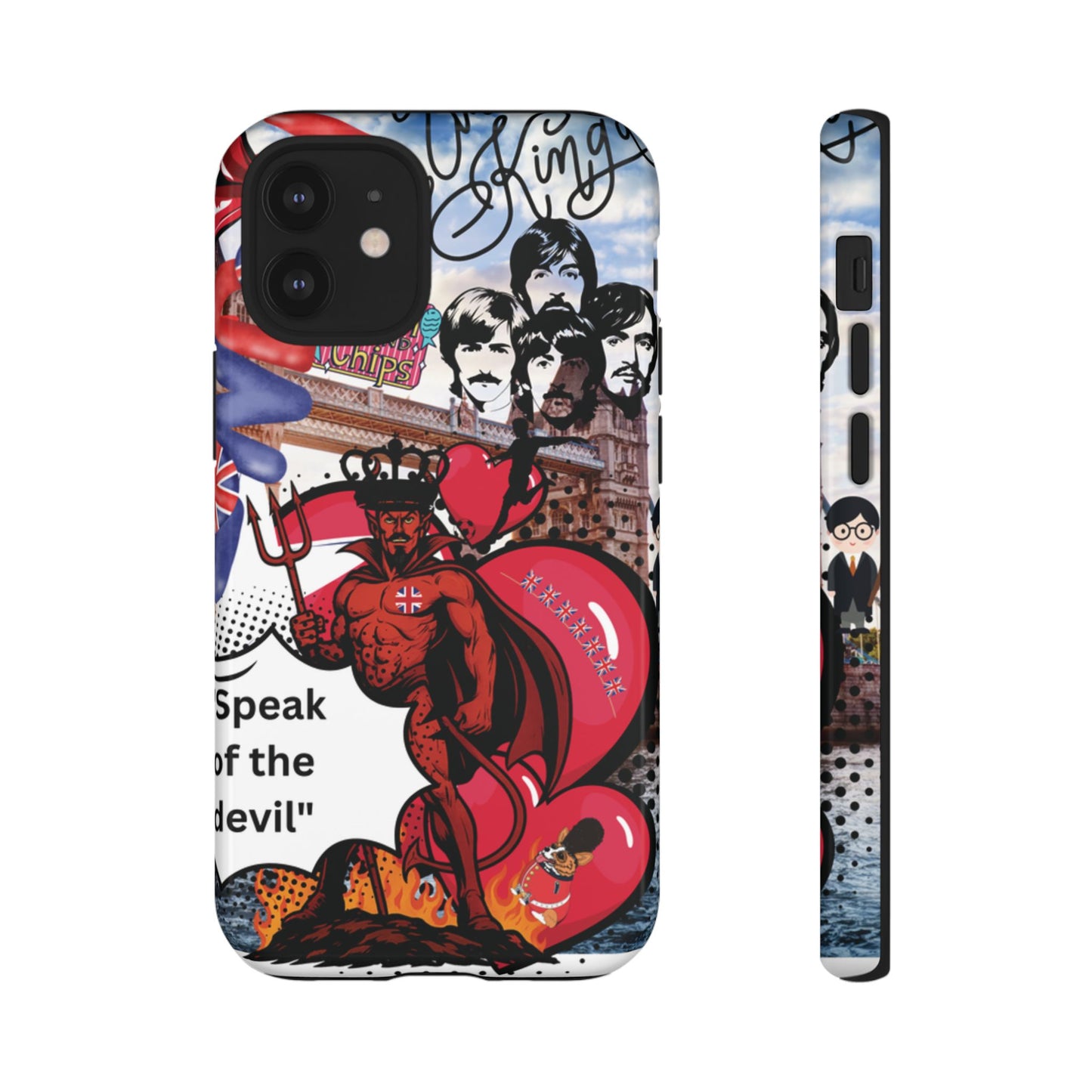 “Speak of the Devil” – Britpop meets Prince of Hell Phone Case
