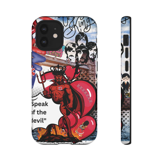 “Speak of the Devil” – Britpop meets Prince of Hell Phone Case