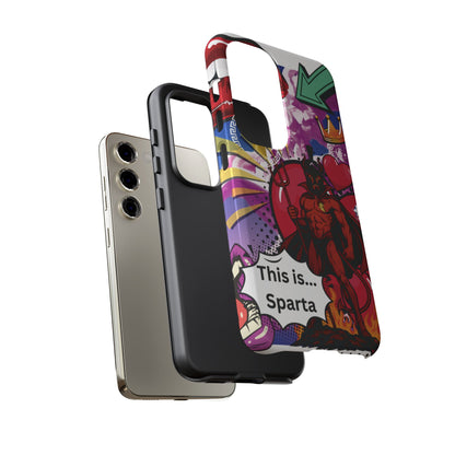 🔥 „To jest Sparta!” – Etui na telefon Pop Art Devil