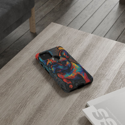 „Urban Woof – etui na telefon z motywem graffiti i psa w stylu street art”
