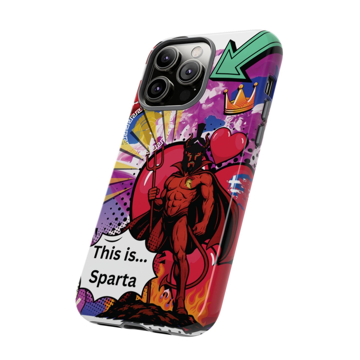 🔥 „To jest Sparta!” – Etui na telefon Pop Art Devil