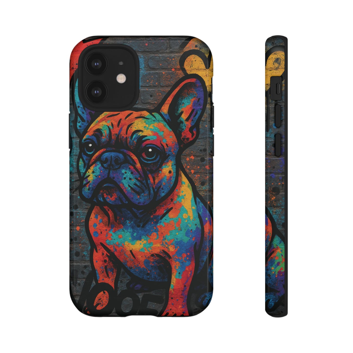 „Urban Woof – etui na telefon z motywem graffiti i psa w stylu street art”