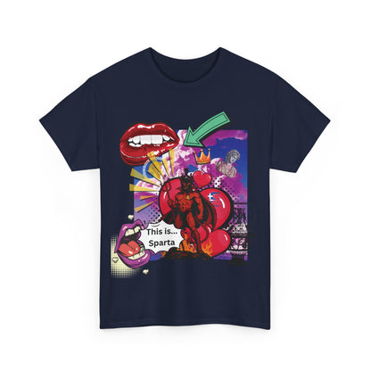„Miłość, chaos i Sparta” – koszulka pop-art streetwear