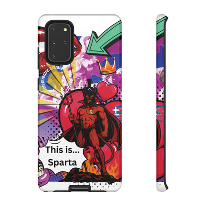 🔥 „To jest Sparta!” – Etui na telefon Pop Art Devil