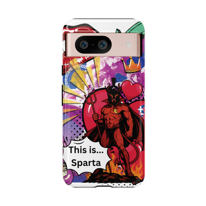 🔥 „To jest Sparta!” – Etui na telefon Pop Art Devil