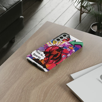 🔥 „To jest Sparta!” – Etui na telefon Pop Art Devil