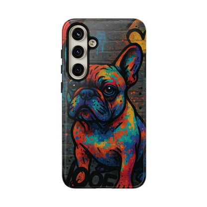 „Urban Woof – etui na telefon z motywem graffiti i psa w stylu street art”