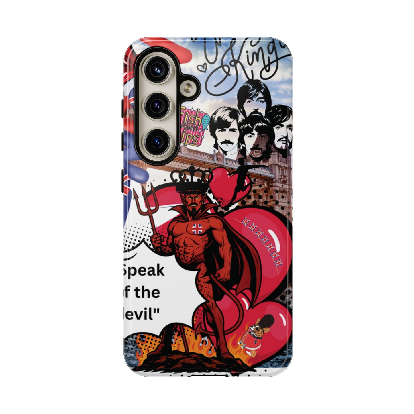 “Speak of the Devil” – Britpop meets Prince of Hell Phone Case