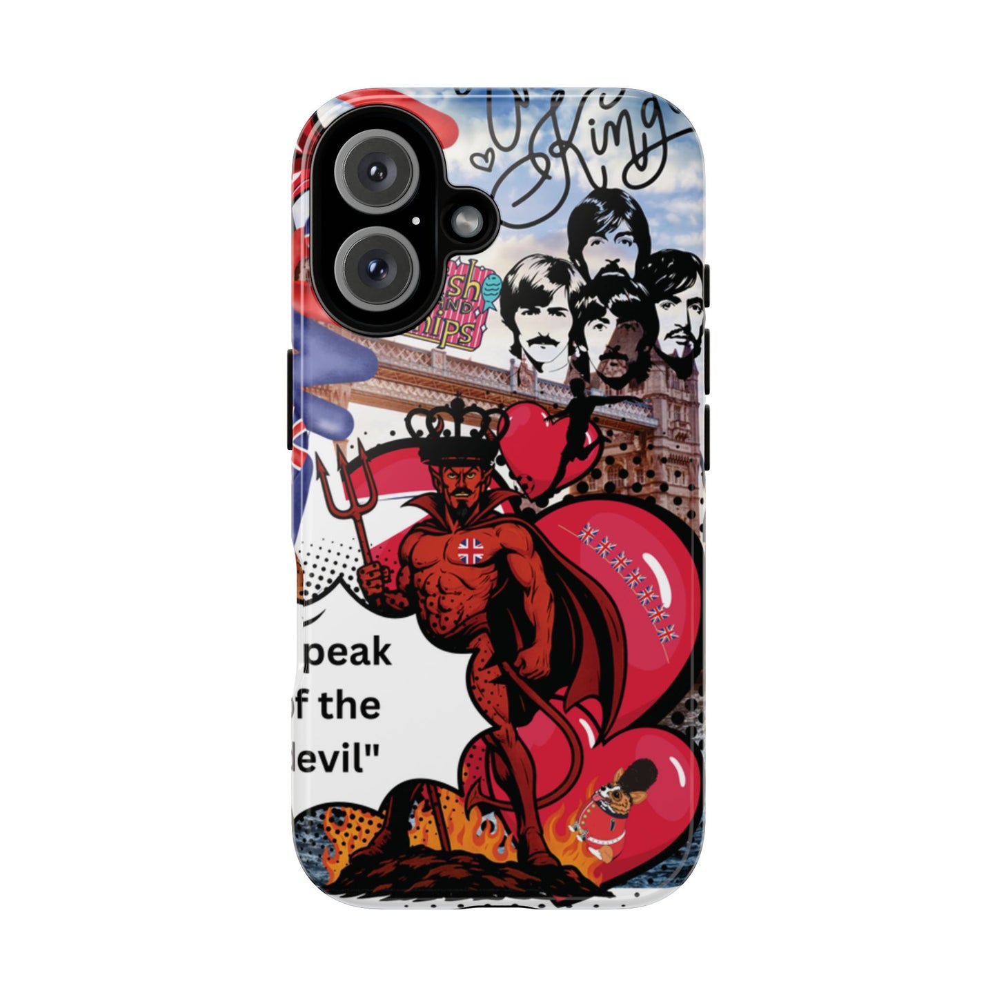 “Speak of the Devil” – Britpop meets Prince of Hell Phone Case