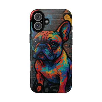„Urban Woof – etui na telefon z motywem graffiti i psa w stylu street art”