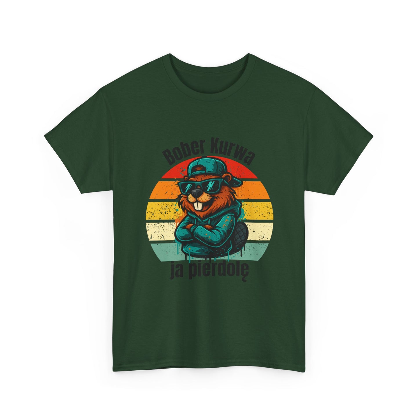 Street-Art Biber T-Shirt – Urban Cartoon mit Sonnenbrille & Hoodie