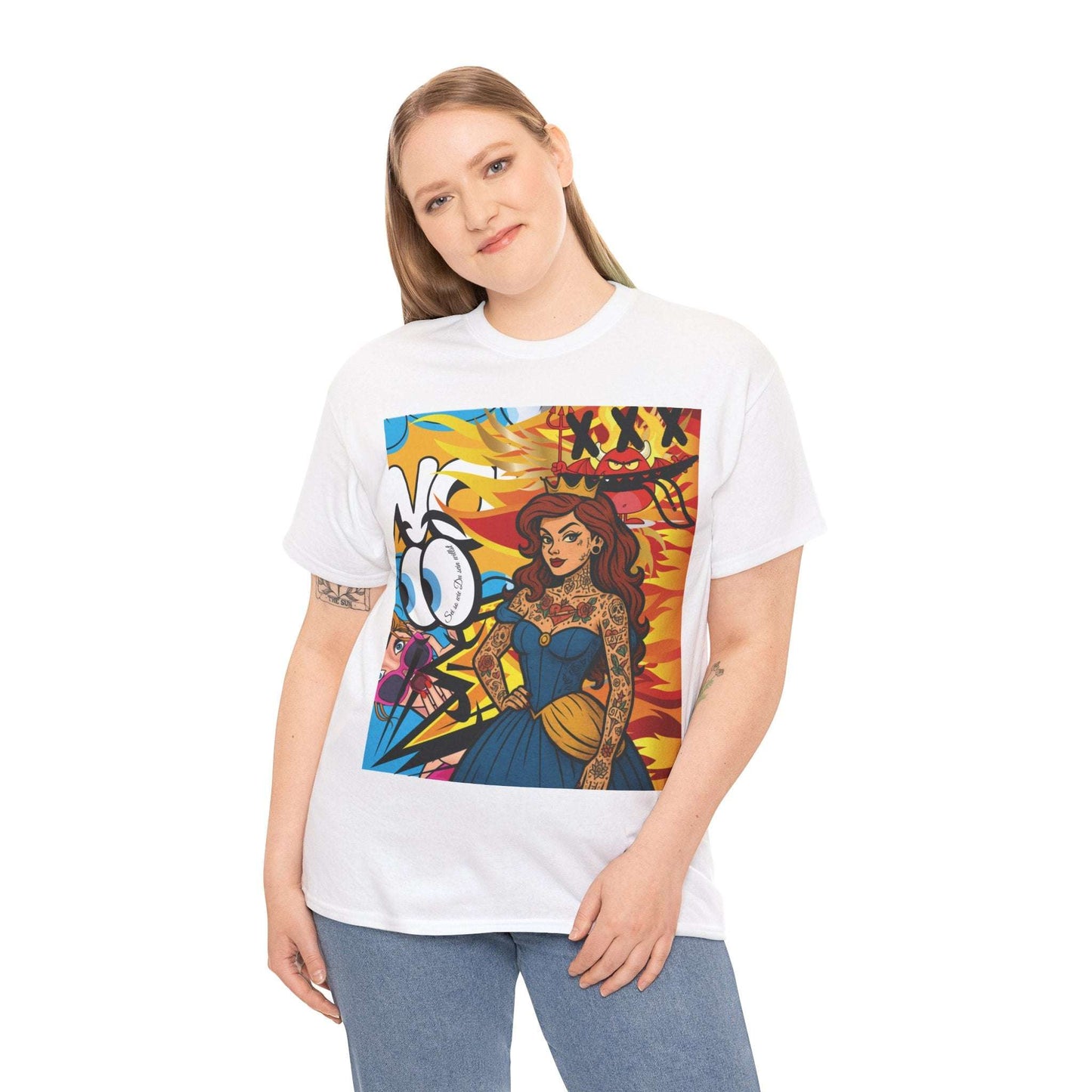 "„Inked Royalty – Schreib dein eigenes Märchen" Pop-Art T-Shirt Explosion