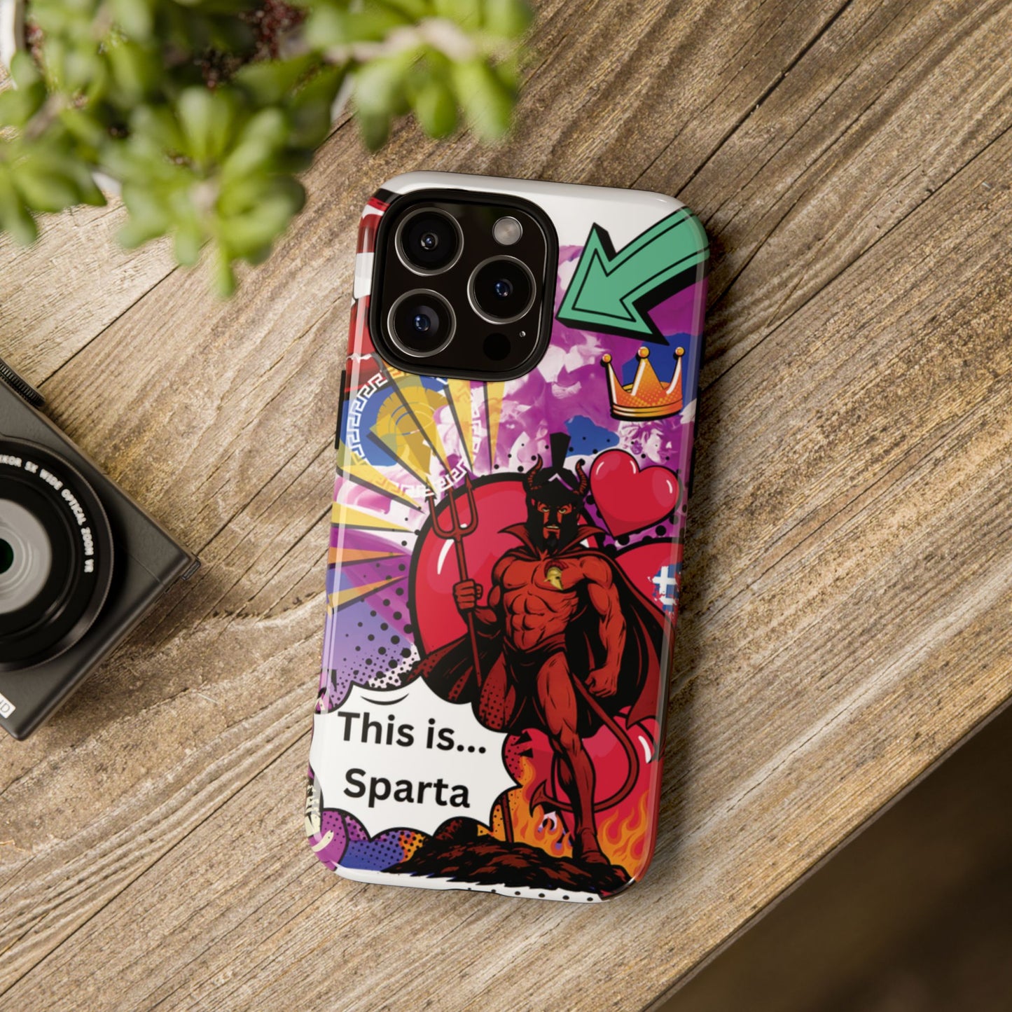 🔥 „To jest Sparta!” – Etui na telefon Pop Art Devil