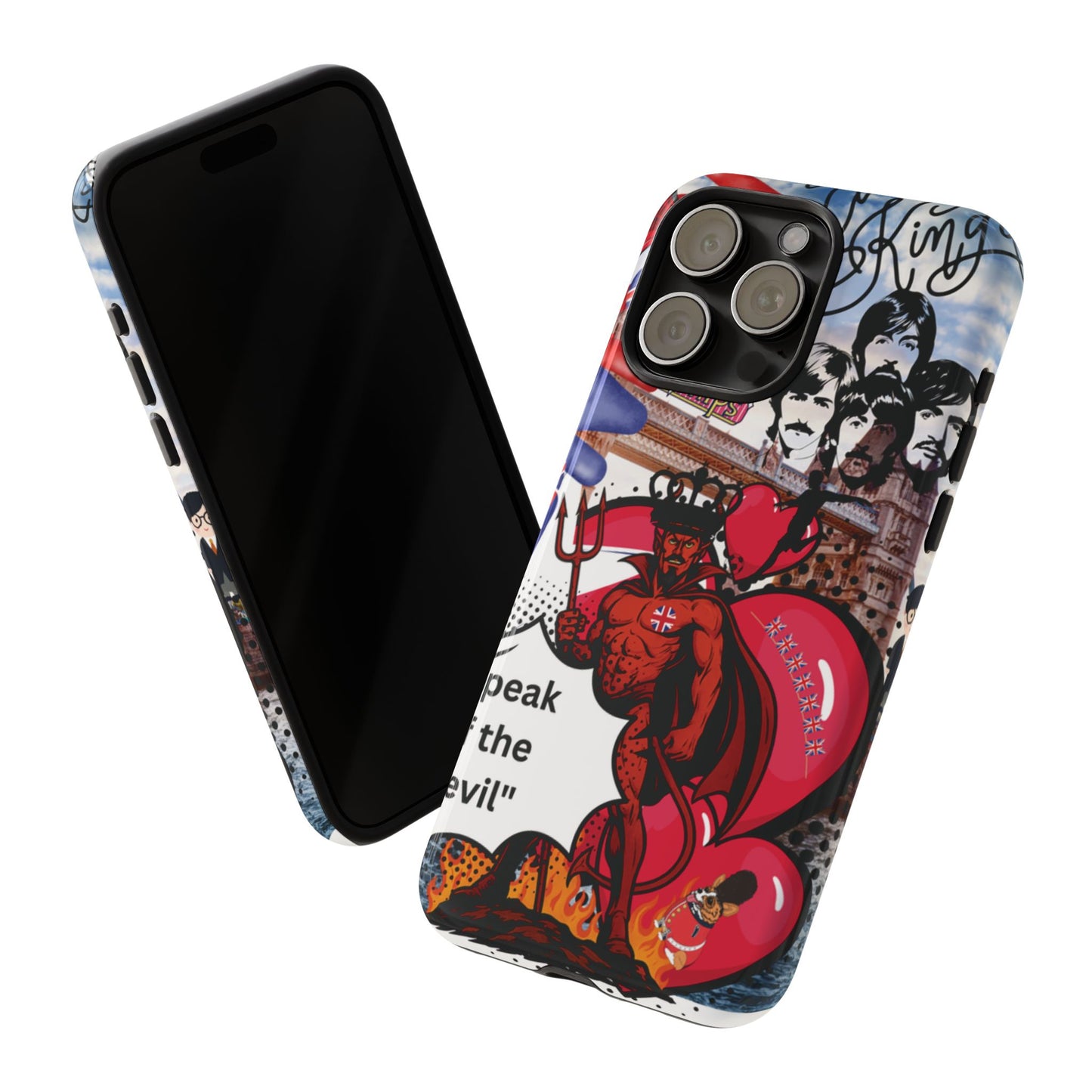 “Speak of the Devil” – Britpop meets Prince of Hell Phone Case