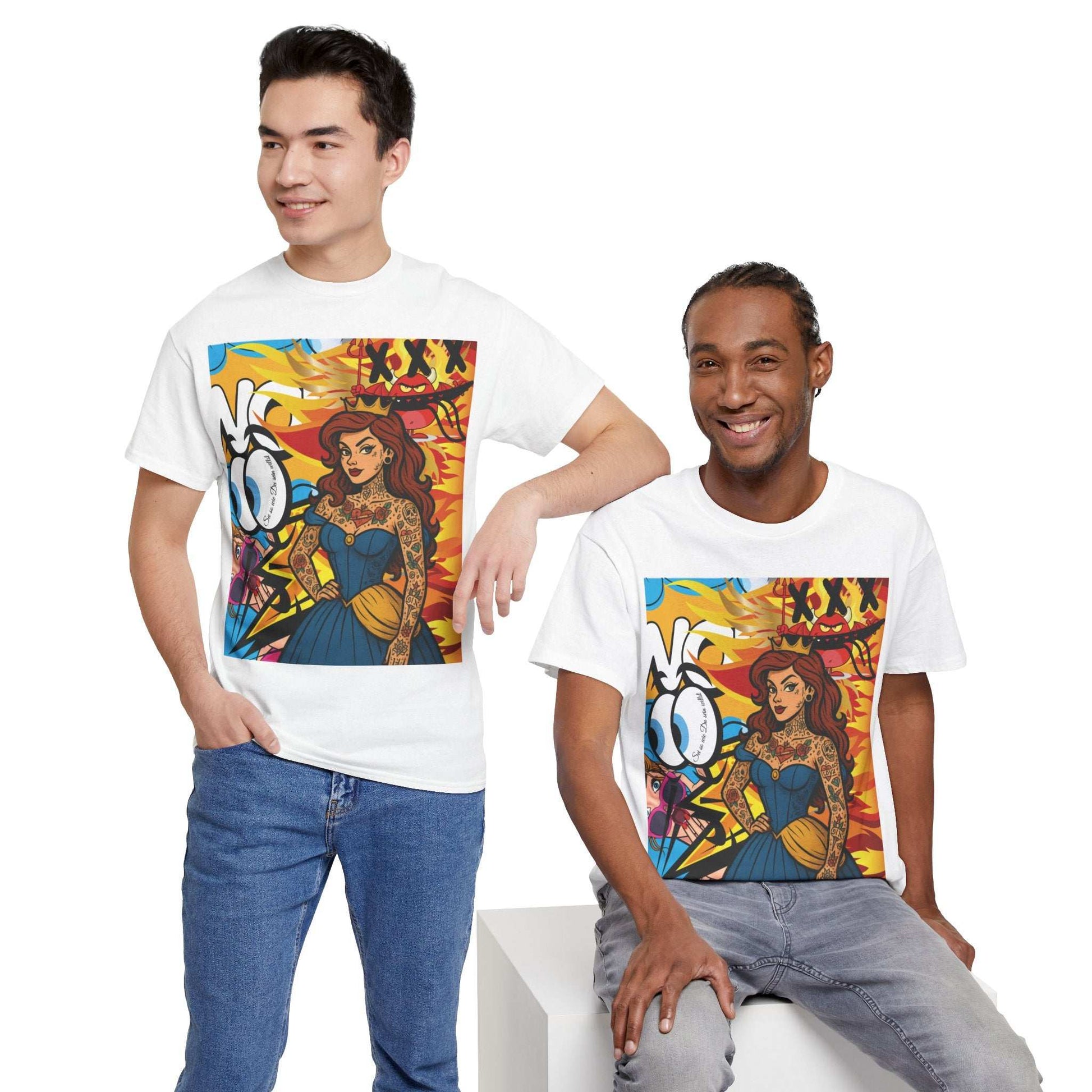 "„Inked Royalty – Schreib dein eigenes Märchen" Pop-Art T-Shirt Explosion