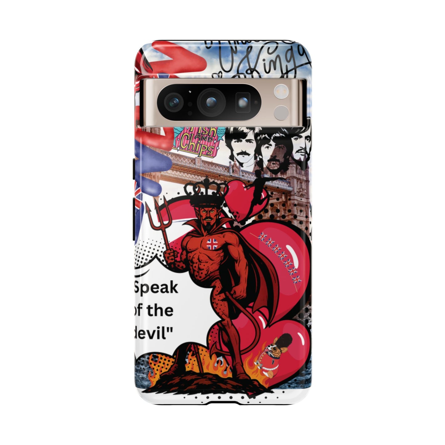 “Speak of the Devil” – Britpop meets Prince of Hell Phone Case