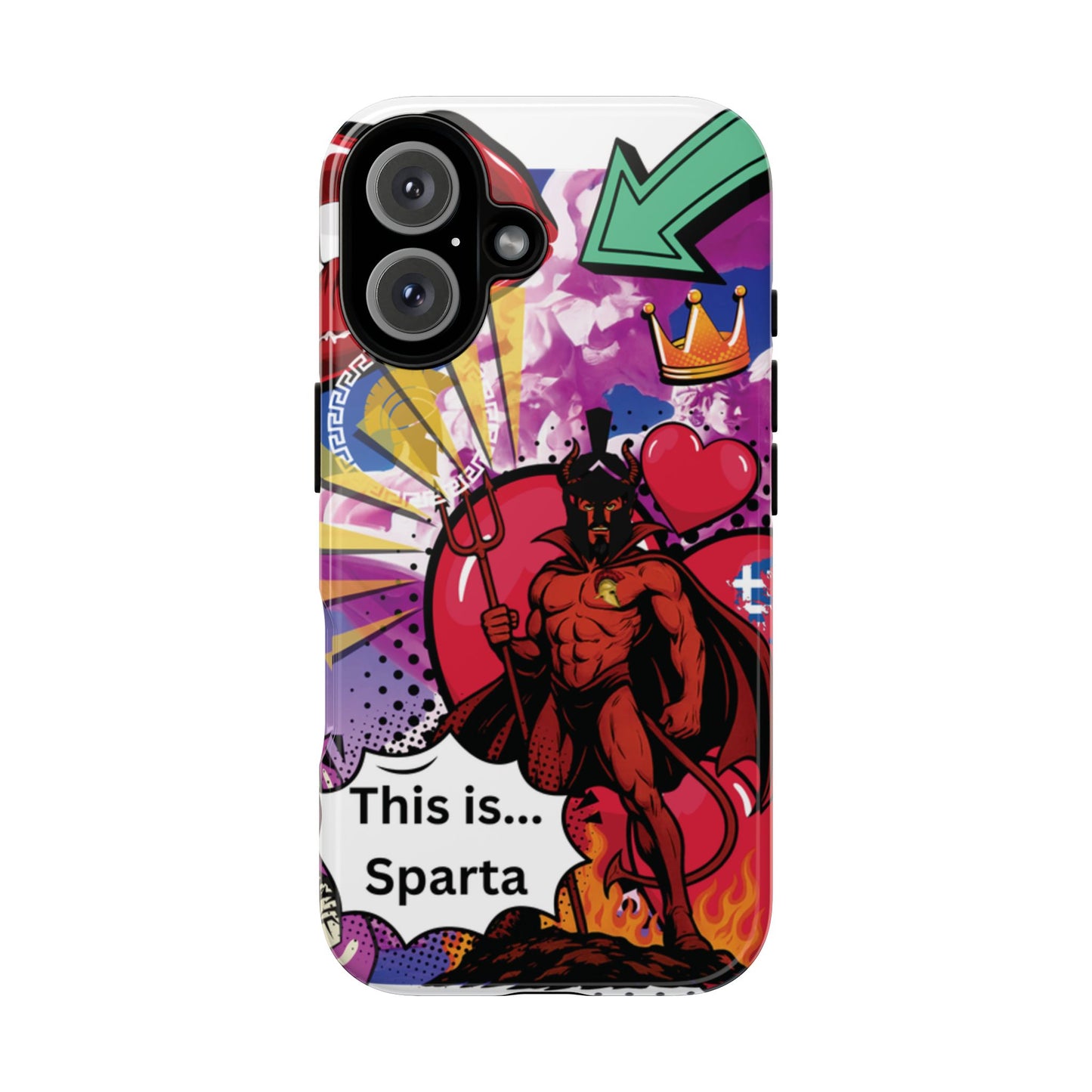 🔥 „To jest Sparta!” – Etui na telefon Pop Art Devil
