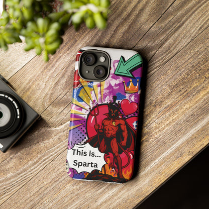 🔥 „To jest Sparta!” – Etui na telefon Pop Art Devil