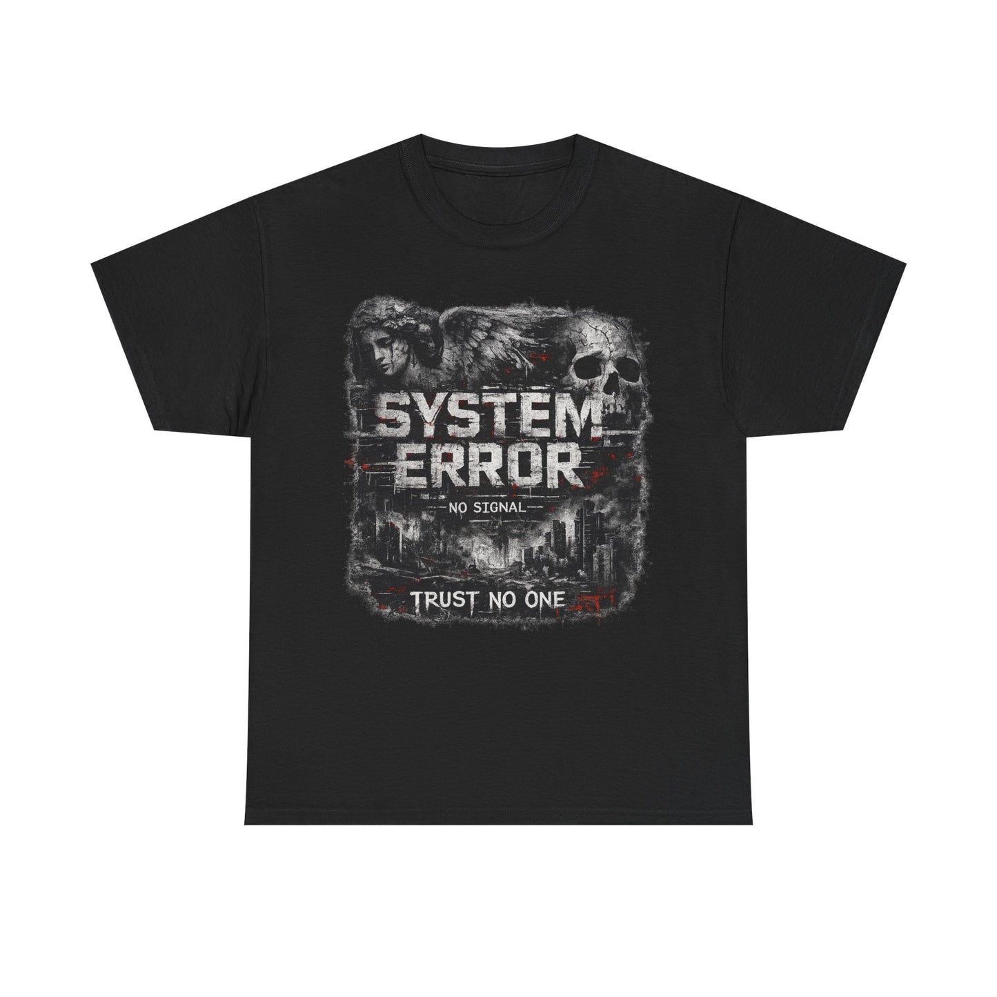 System Error T-Shirt – No Signal | Trust No One | Cyberpunk Streetwear