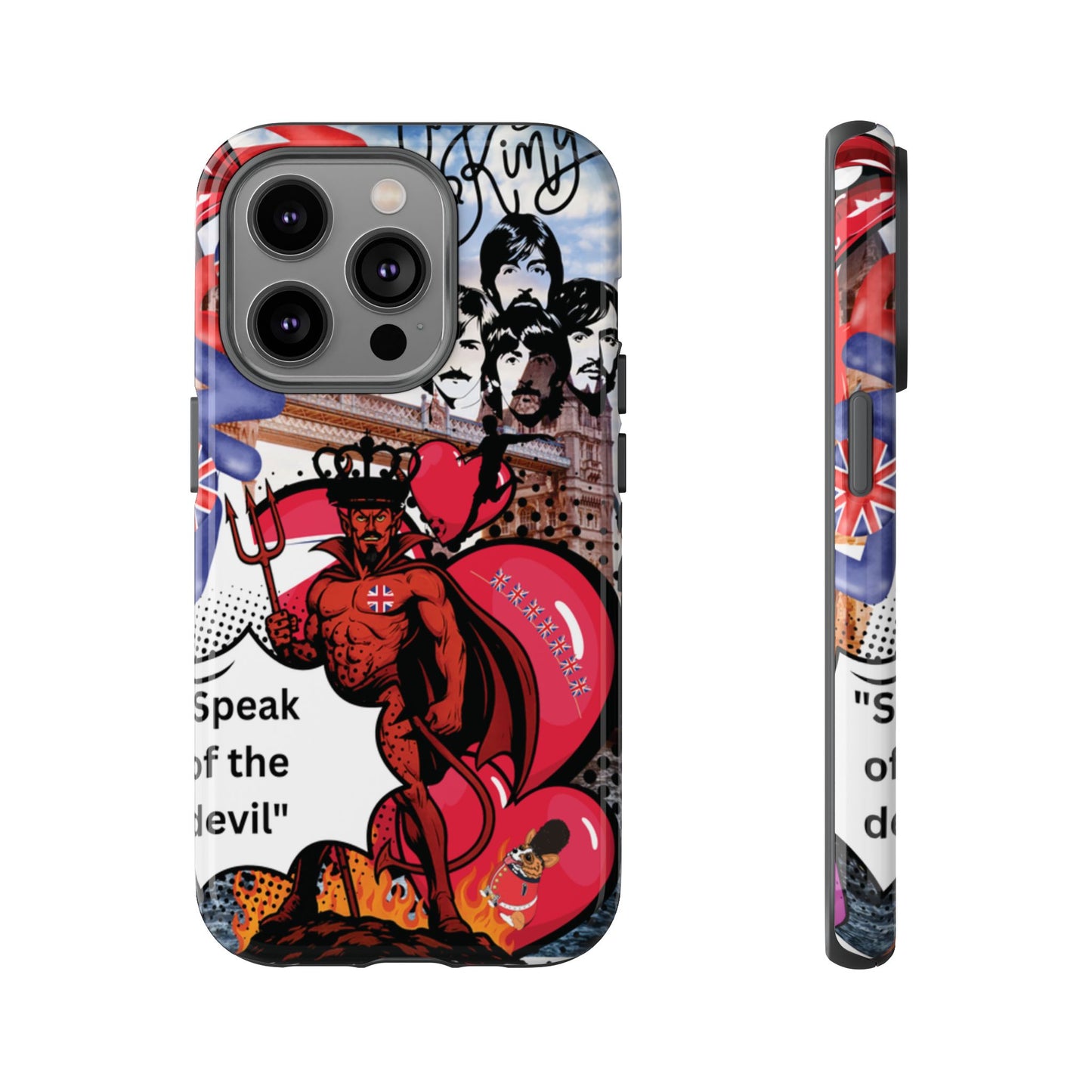 “Speak of the Devil” – Britpop meets Prince of Hell Phone Case