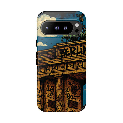 „Berlin Raw – Etui na telefon w stylu ulicznym z Bramą Brandenburską w stylu graffiti”