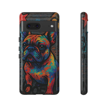 „Urban Woof – etui na telefon z motywem graffiti i psa w stylu street art”