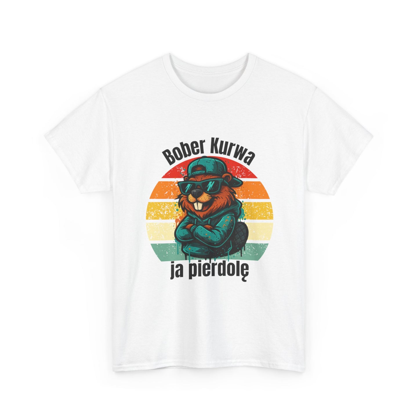 Street-Art Biber T-Shirt – Urban Cartoon mit Sonnenbrille & Hoodie