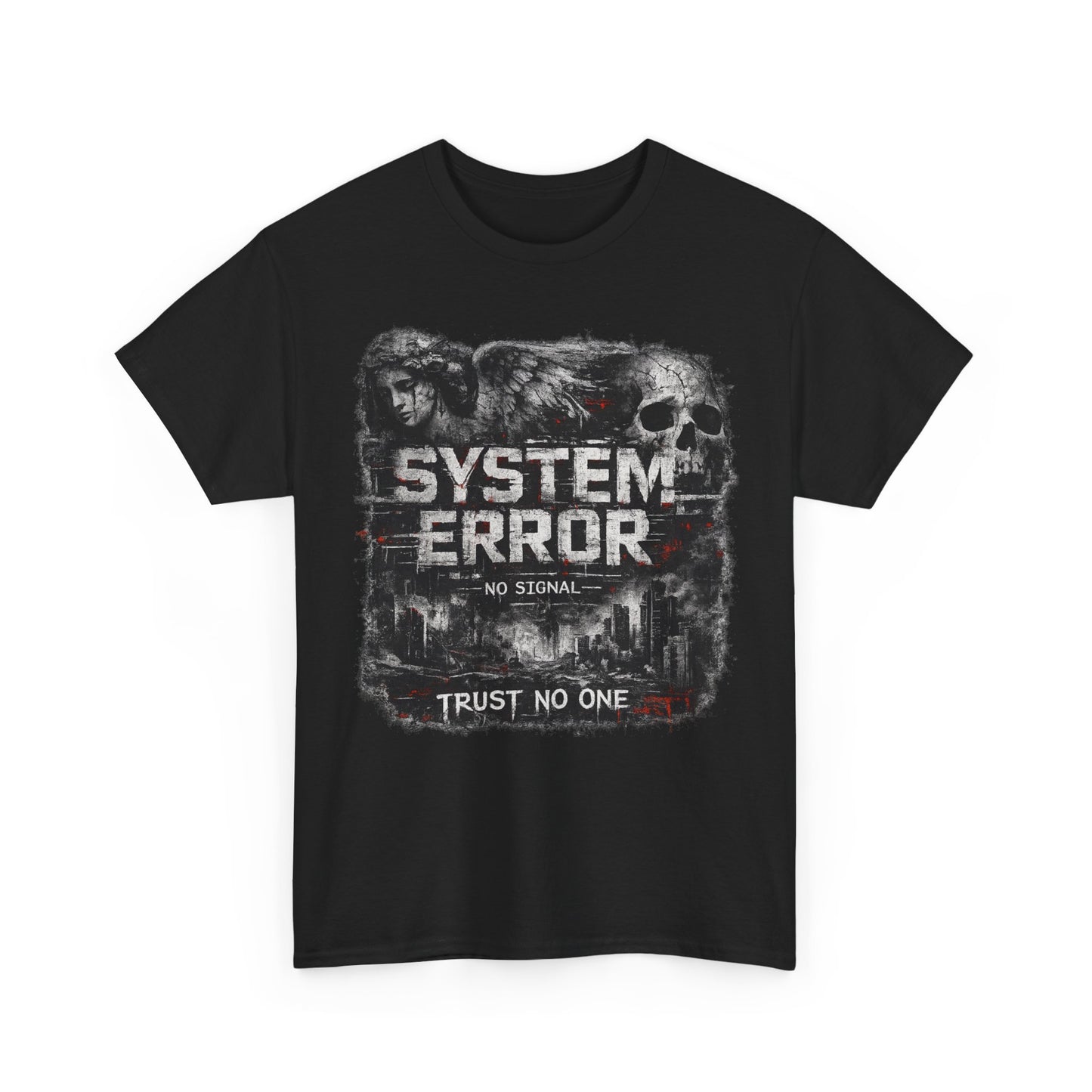 System Error T-Shirt – No Signal | Trust No One | Cyberpunk Streetwear