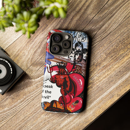 “Speak of the Devil” – Britpop meets Prince of Hell Phone Case