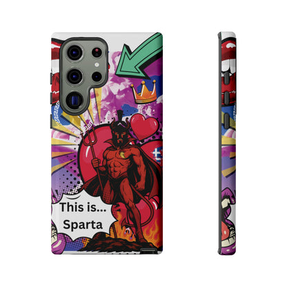 🔥 „To jest Sparta!” – Etui na telefon Pop Art Devil