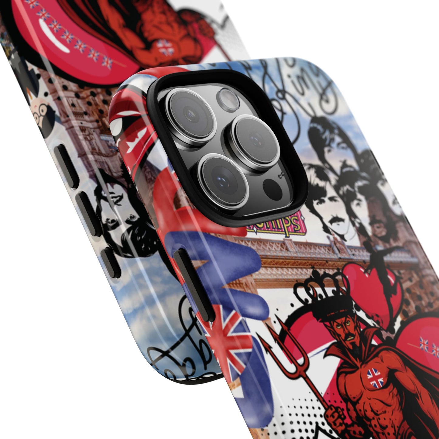 “Speak of the Devil” – Britpop meets Prince of Hell Phone Case