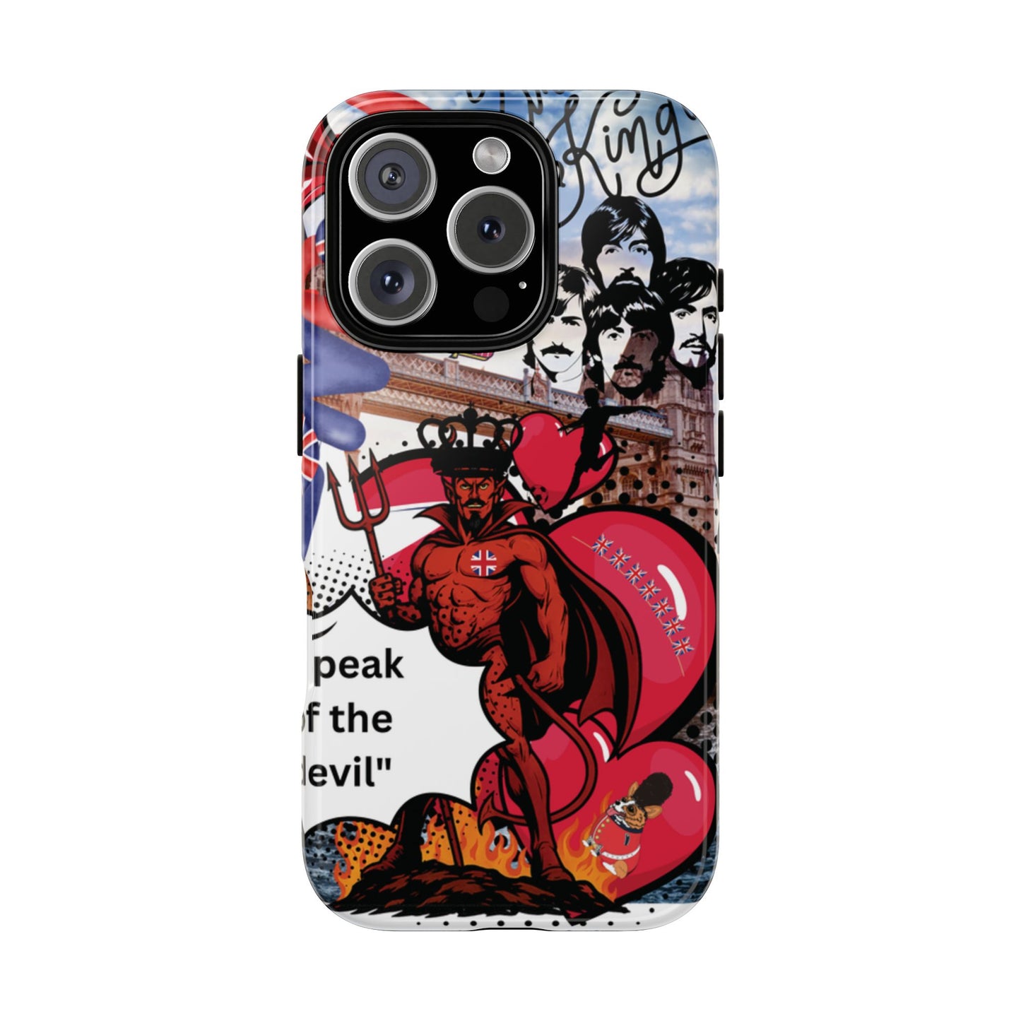 “Speak of the Devil” – Britpop meets Prince of Hell Phone Case