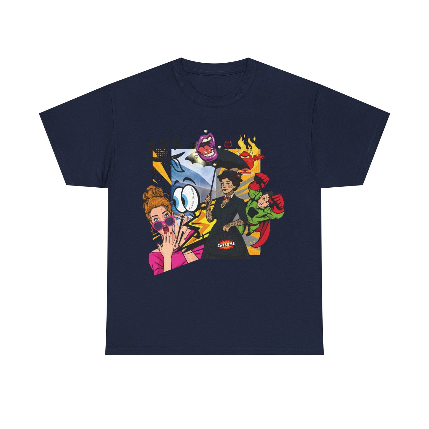 Cartoon Chaos – Pop Art T-Shirt