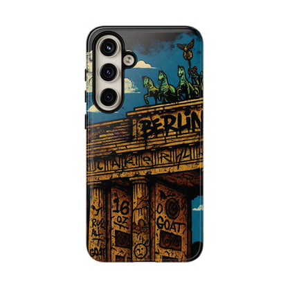 „Berlin Raw – Etui na telefon w stylu ulicznym z Bramą Brandenburską w stylu graffiti”