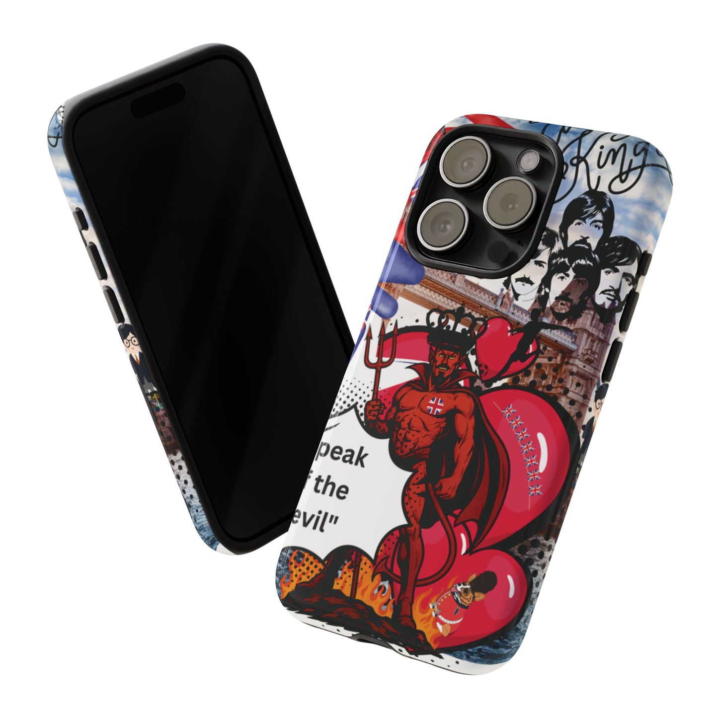 “Speak of the Devil” – Britpop meets Prince of Hell Phone Case