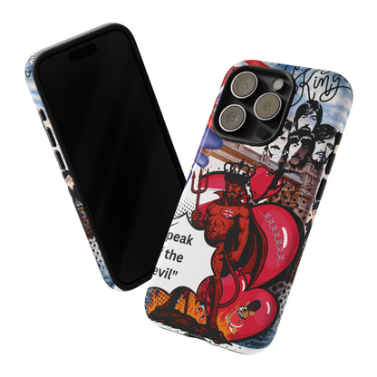 “Speak of the Devil” – Britpop meets Prince of Hell Phone Case