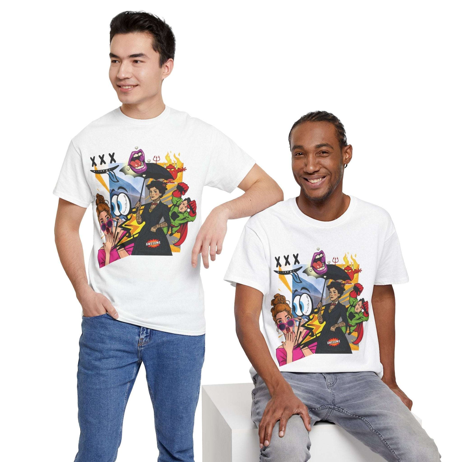 "Cartoon Chaos – Pop-Art T-Shirt Explosion"