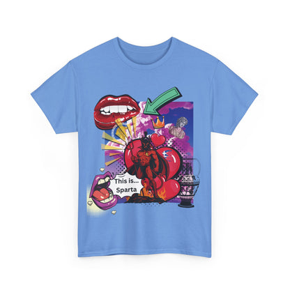 „Miłość, chaos i Sparta” – koszulka pop-art streetwear