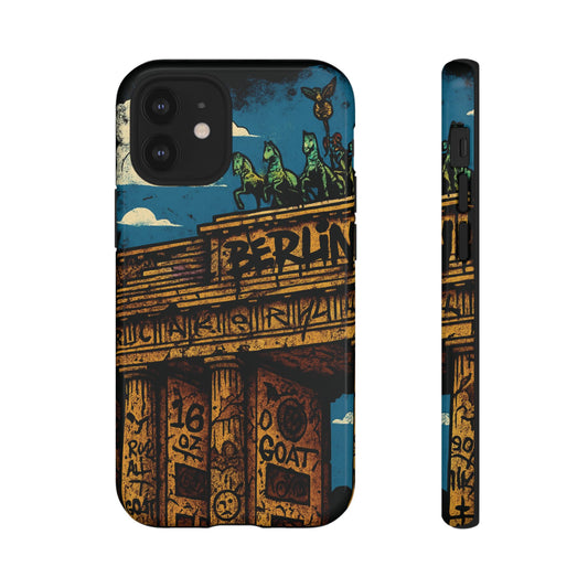“Berlin Raw – Streetstyle phone case with Brandenburg Gate in graffiti look”