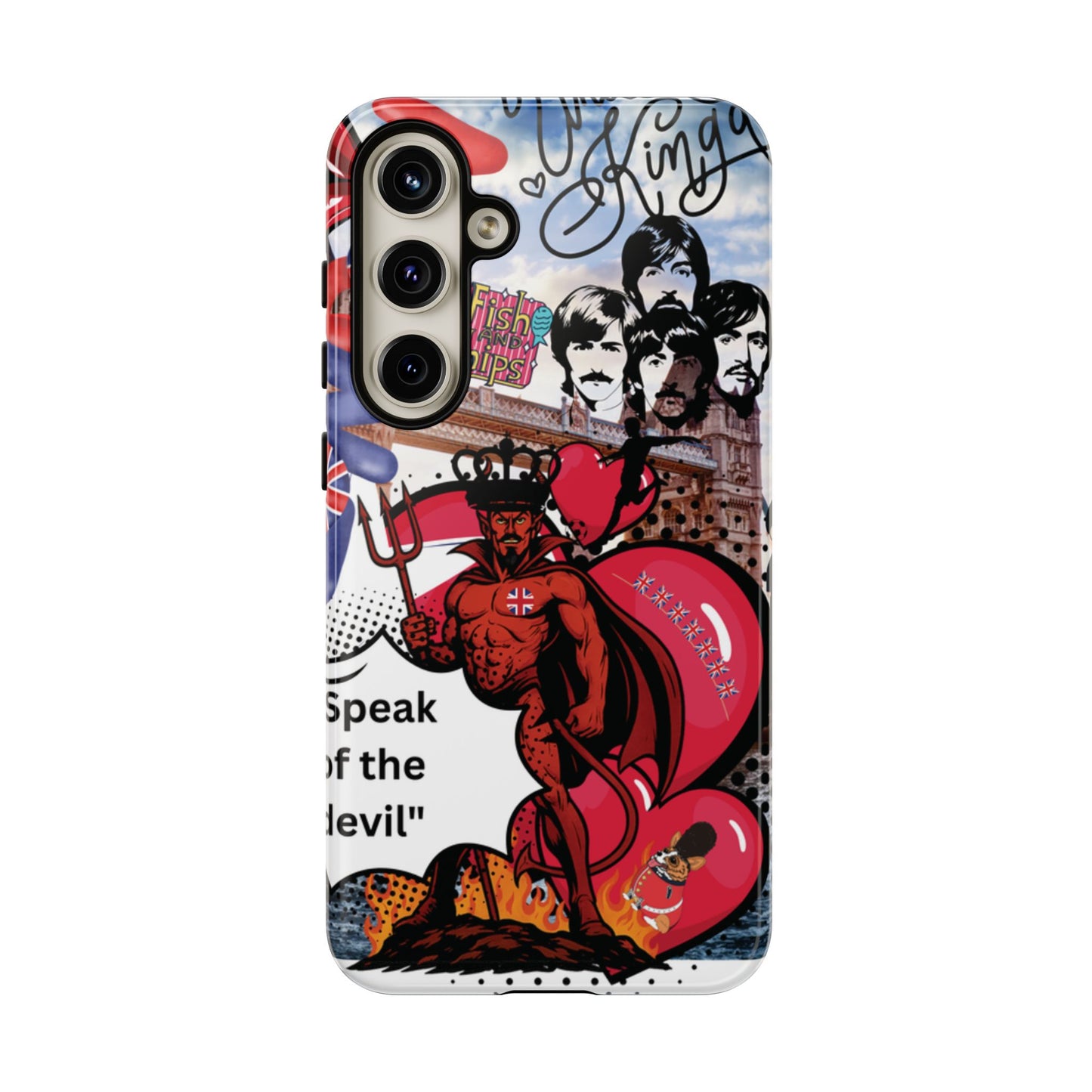 “Speak of the Devil” – Britpop meets Prince of Hell Phone Case