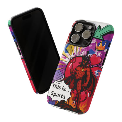 🔥 „To jest Sparta!” – Etui na telefon Pop Art Devil