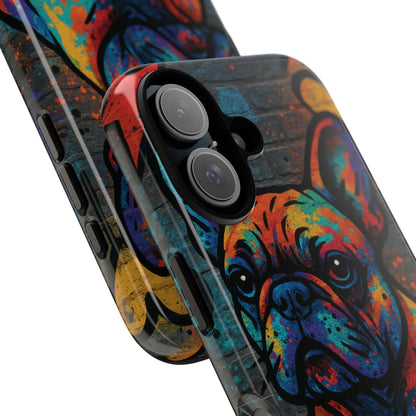 „Urban Woof – etui na telefon z motywem graffiti i psa w stylu street art”
