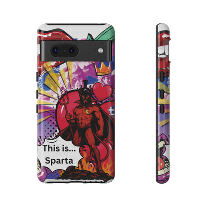 🔥 „To jest Sparta!” – Etui na telefon Pop Art Devil