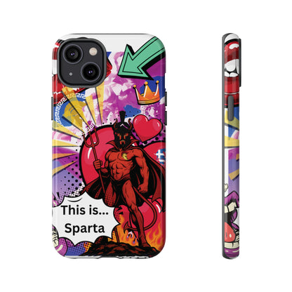 🔥 „To jest Sparta!” – Etui na telefon Pop Art Devil