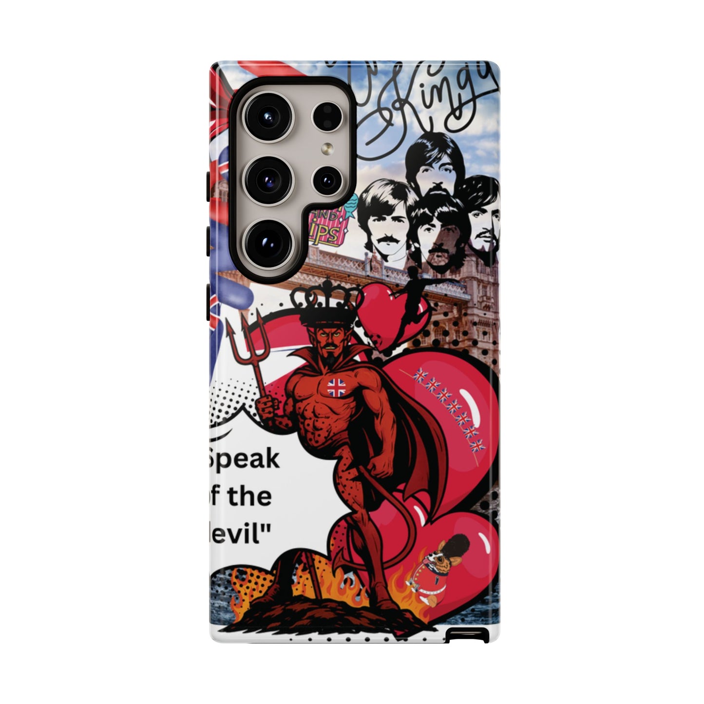 “Speak of the Devil” – Britpop meets Prince of Hell Phone Case