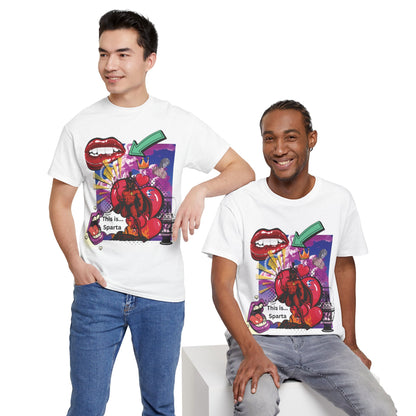 „Miłość, chaos i Sparta” – koszulka pop-art streetwear