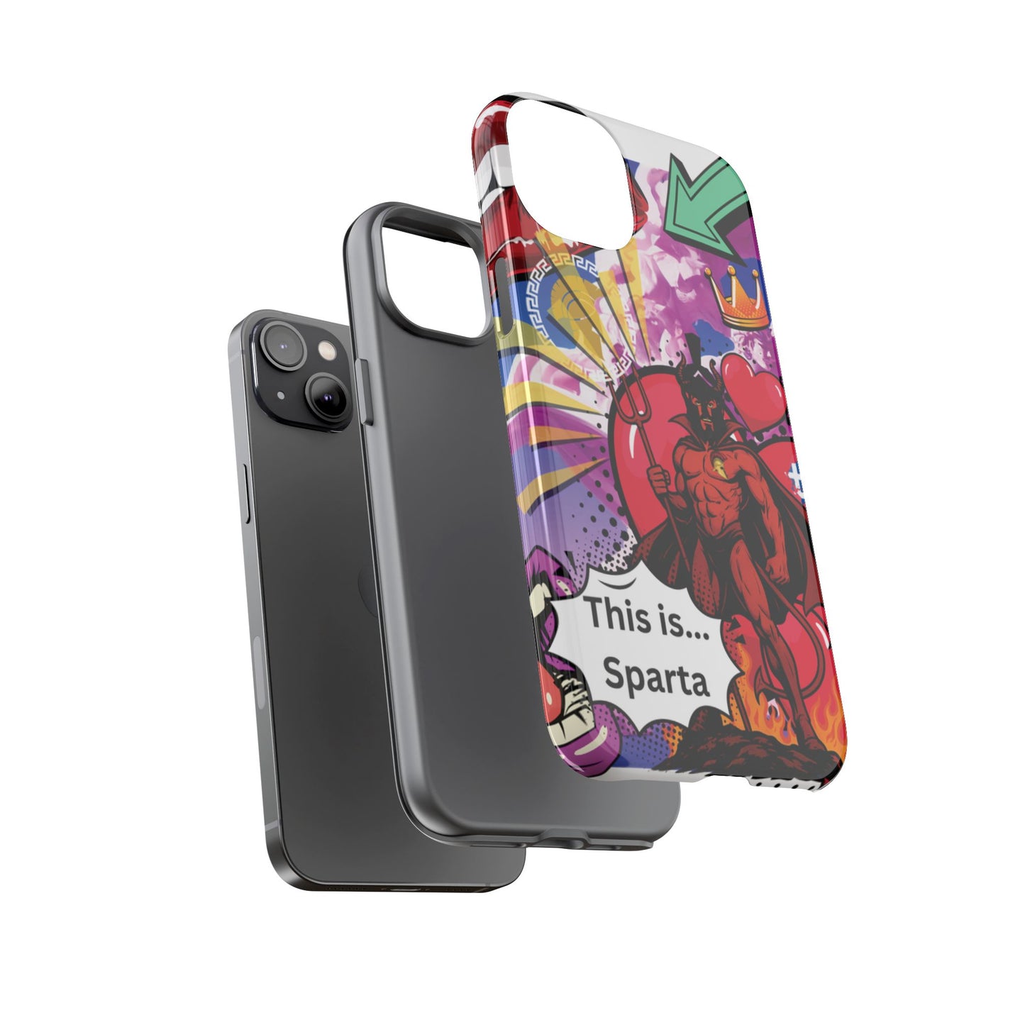 🔥 „To jest Sparta!” – Etui na telefon Pop Art Devil